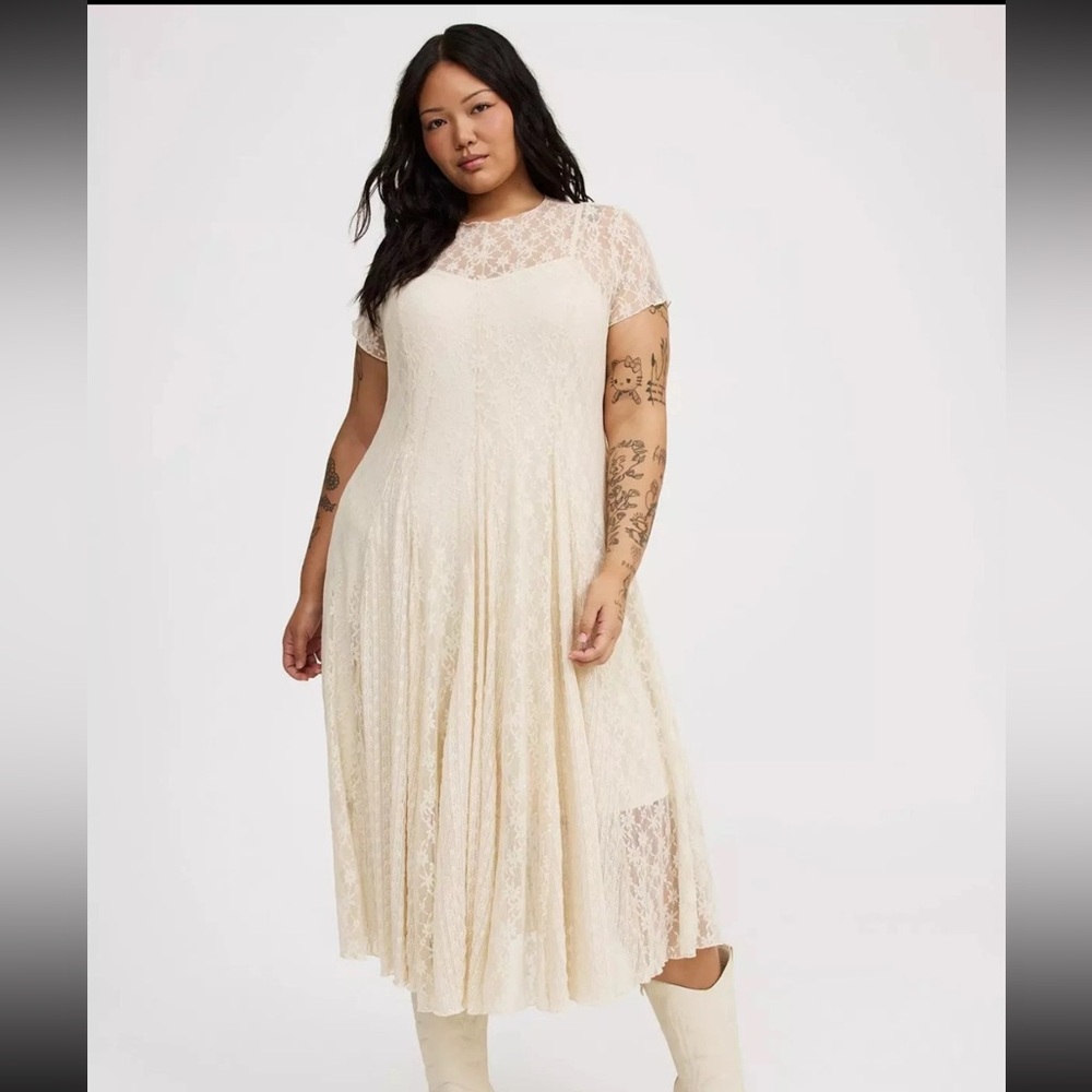NWT Torrid Birch Lace Maxi Dress 12